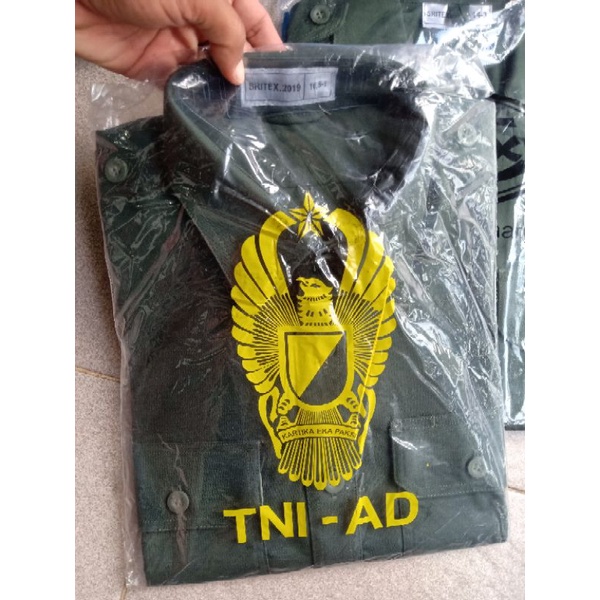 ORI 100%. baju PDH jatah TNI AD.  jatah Sritex 2019 dan 2020. kerah Berdiri dan kerah tidur