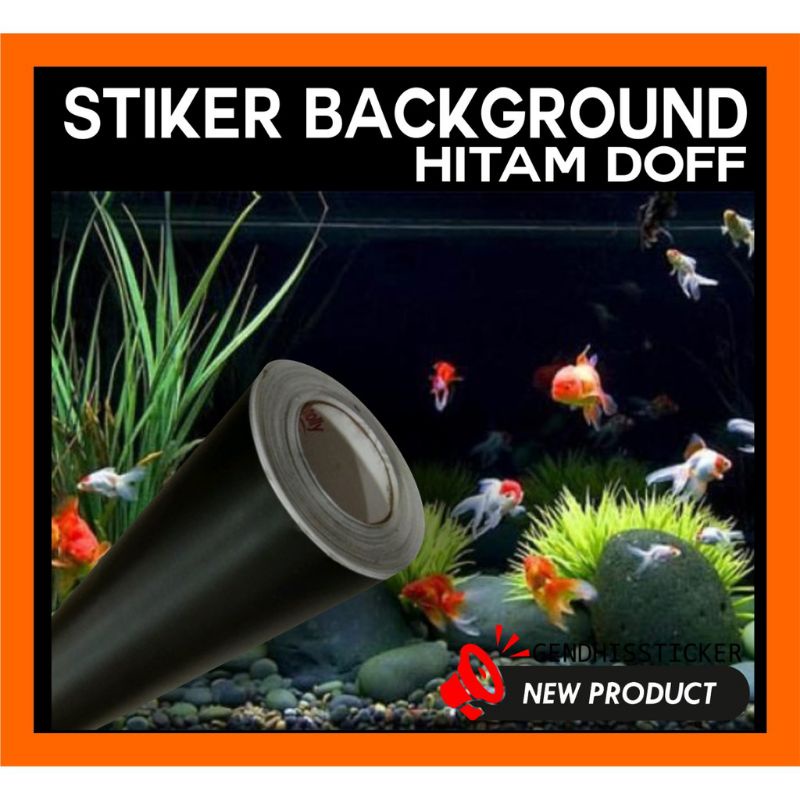 

Stiker Skotlet khusus background aquarium hitam doff / stiker akuarium