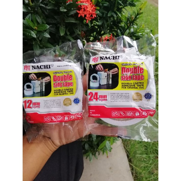 

doble tape Nachi / solatip bolak balik 12mm 10yard dan 24mm 10yard