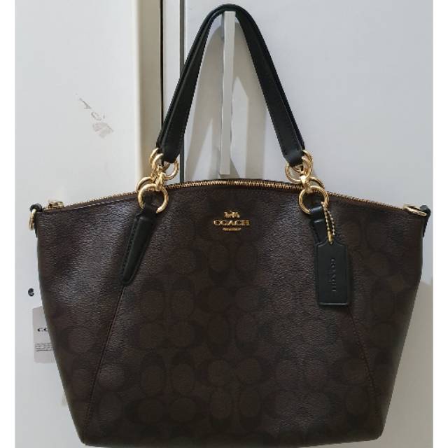 Original authentic Coach Kelsey small brown signature