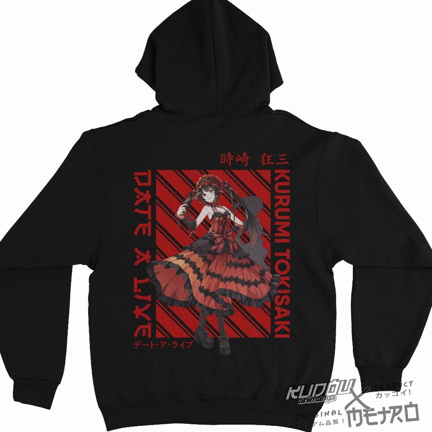 Jaket Kurumi Tokisaki Anime Date A Live Black jaket zipper Anime Hitam