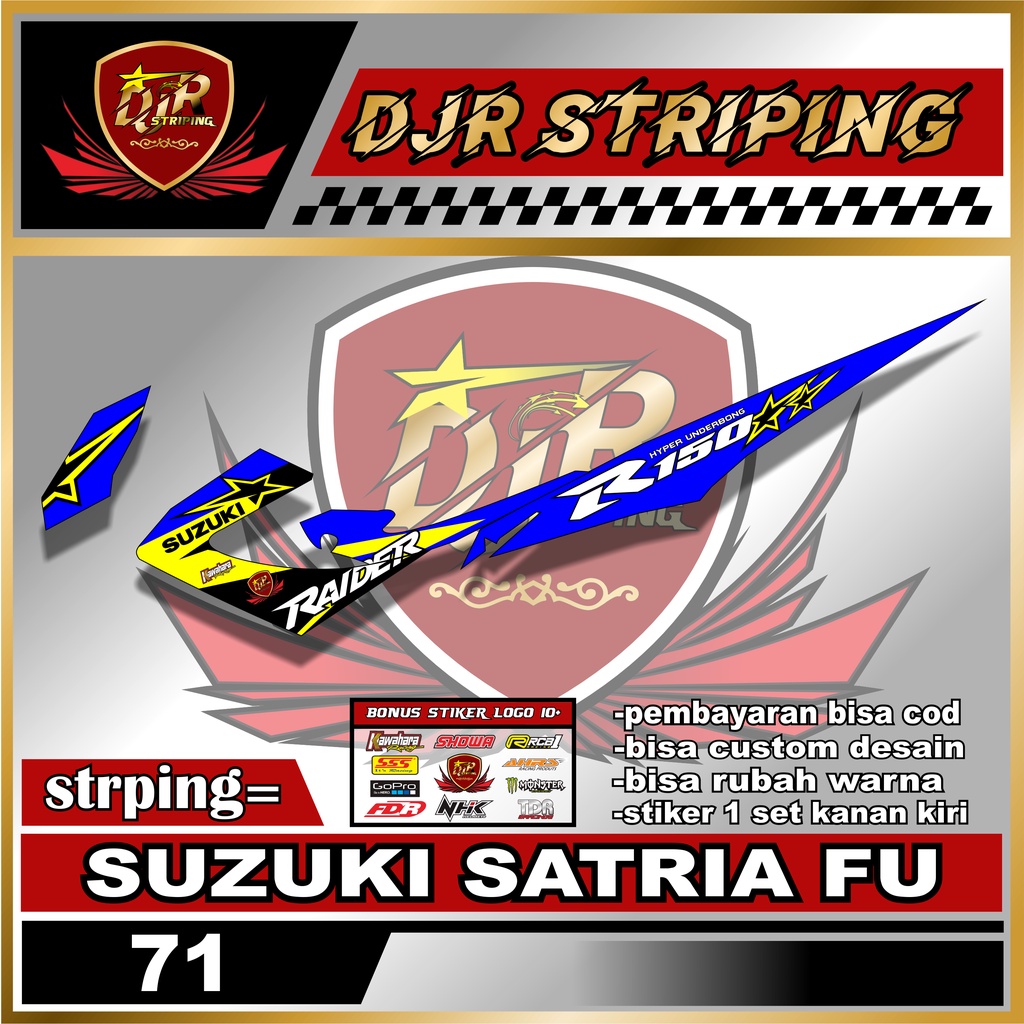 Sticker Striping List Variasi Satria Fu Facelift - Striping Variasi Satria Fu Facelift