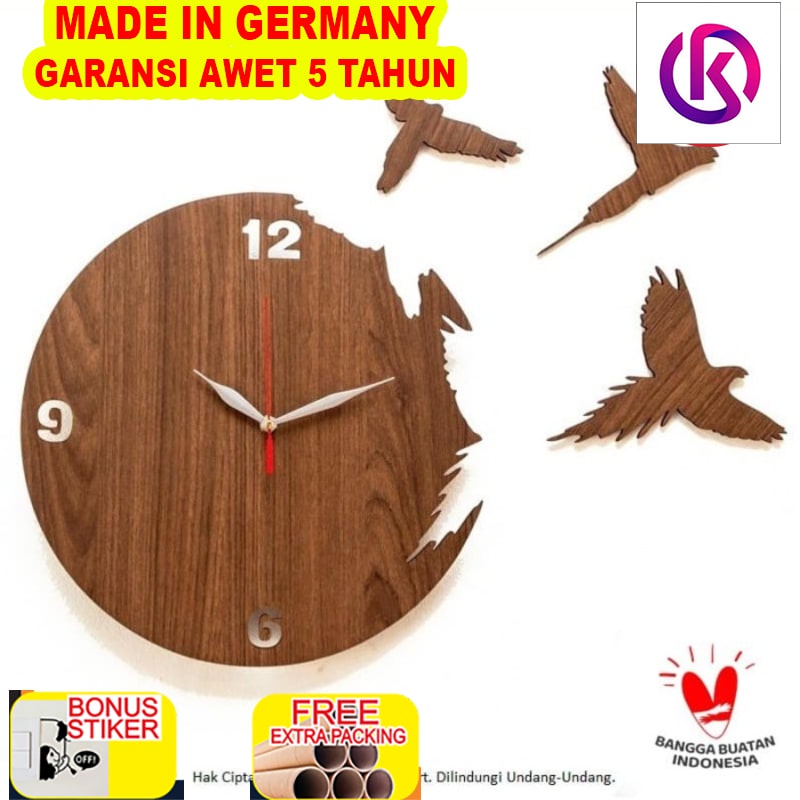 

Murah Jam Dinding Unik Artistik - FLYING BIRD - Wall Clock Sweep movement