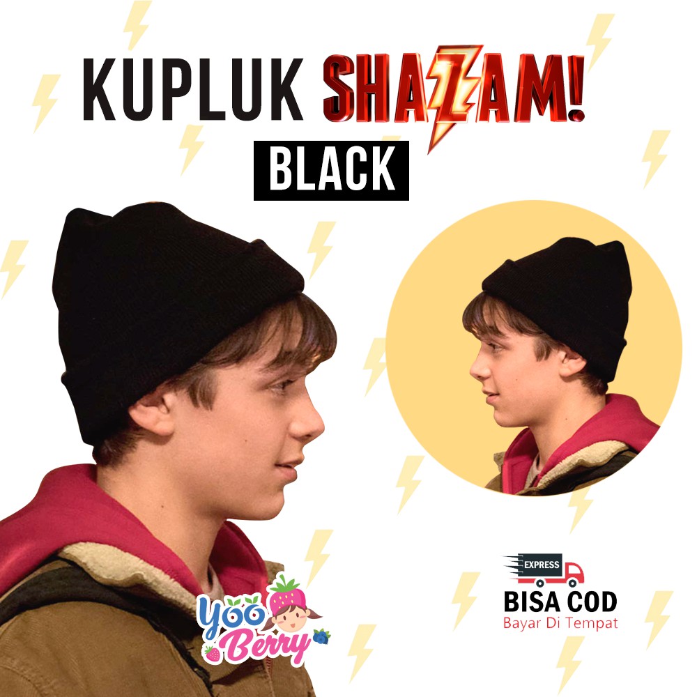 Berry Mart Topi Kupluk Rajut Shazam Anak &amp; Dewasa Keren Berry Mart