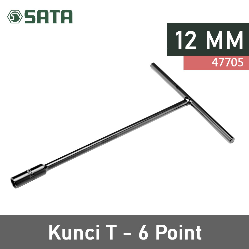 Kunci T 6PT Socket 12 mm T-Handle 47705 SATA TOOLS