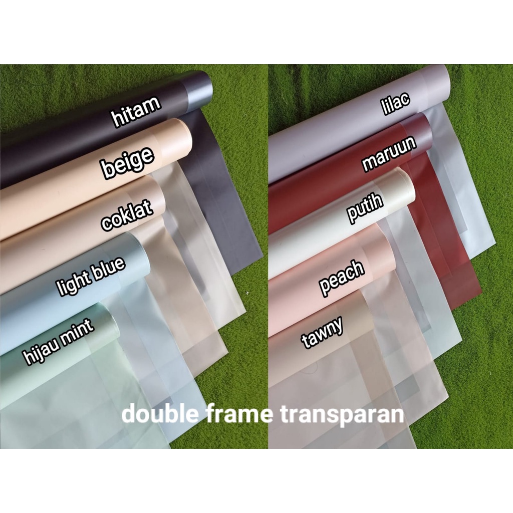 

per 5 lembar kertas buket double frame transparan#kertas cellophane#