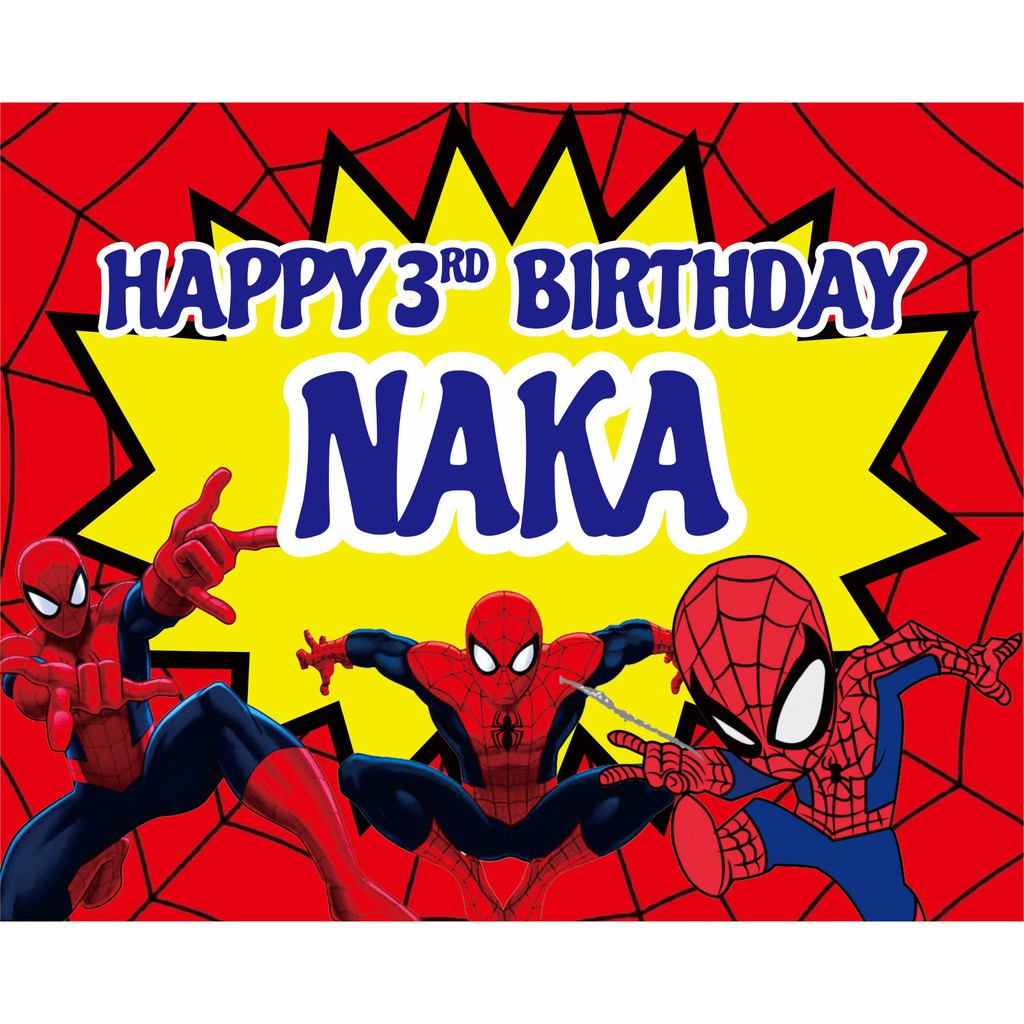 Tas Ultah Mika Full 25 x 18 x 23-Spiderman