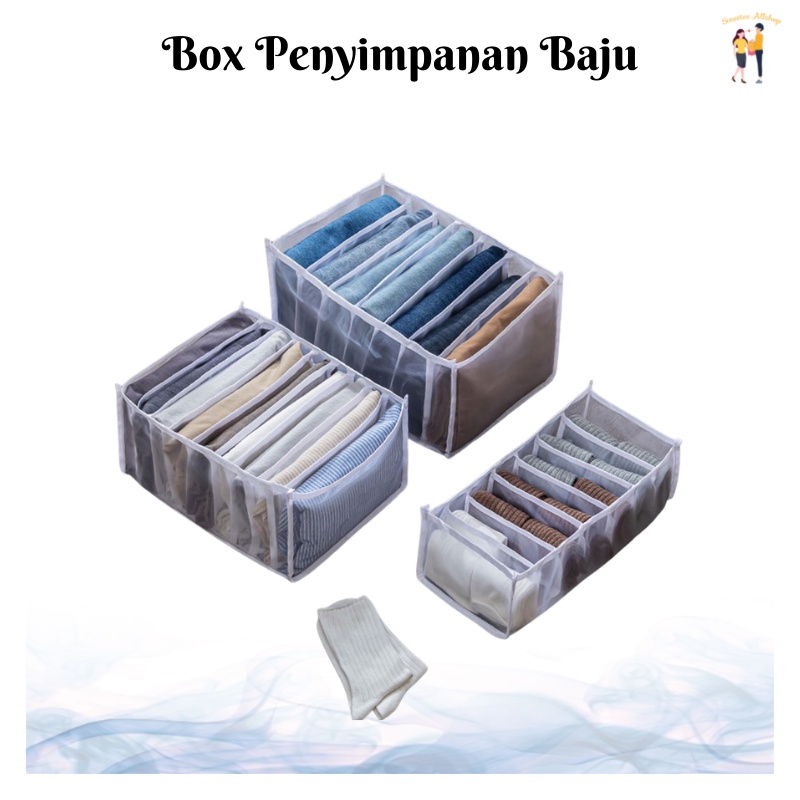 Tempat Kotak Box Penyimpanan Baju Pakaian Bayi Serbaguna Rak Celana Dalam CD Dan Bra Daleman - Termu