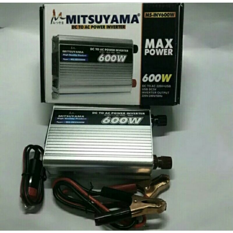 Cod Power Inverter Mitsuyama MS600 Watt Dc to Ac bisa bayar ditempat