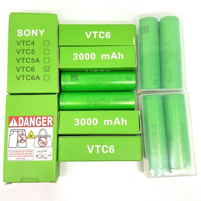 SONY MURATA VTC6/ VTC 6 18650 3000MAH 30A DIJAMIN AUTHENTIC 100%