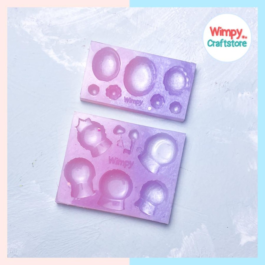 Cetakan Silicone Snow Globe Bola Air Clay Cetakan Miniatur Cetakan Kue