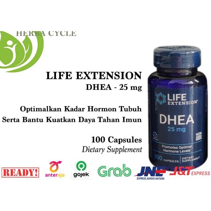 Life Extension DHEA 25 mg Dehydroepiandrosterone 100 capsules ORI USA