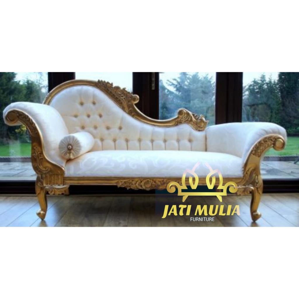 Kursi sofa malas minimalis lazy chair jati mebel jepara