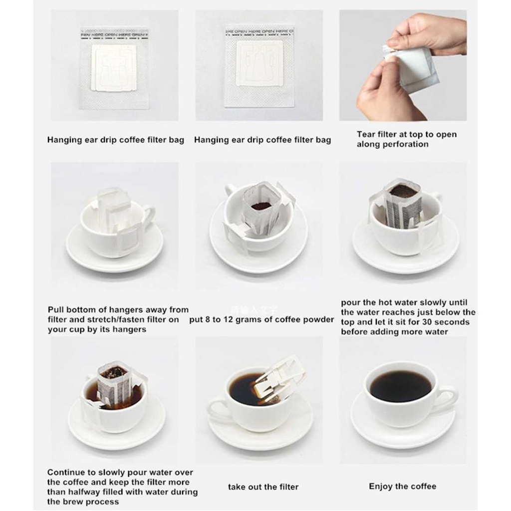 Kertas Filter Kopi Teh Coffee Tea Drip Bag Saring 50 pcs Alat Seduh Kopi Manual Brew Pour Over