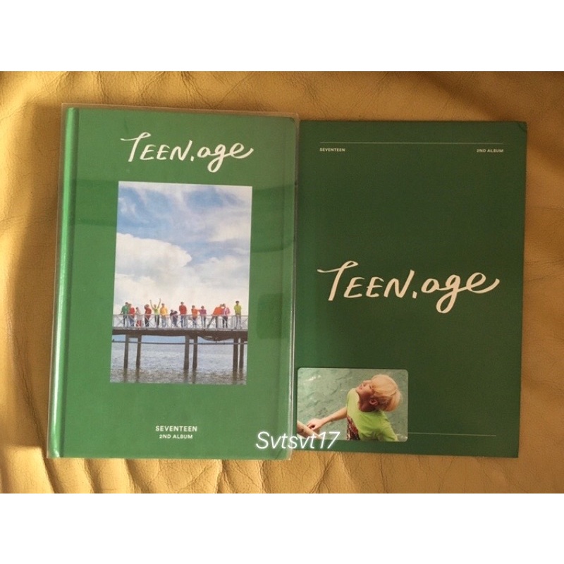 FULLSET UNSEALED ALBUM SEVENTEEN from TEEN AGE green teenage ta green with pc photocard mingyu hoshi