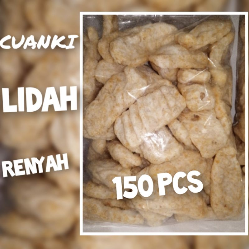 

Cuanki Lidah Renyah isi 150 pcs (bisa untuk toping Seblak Baso aci Cuangki Bakso Boci)