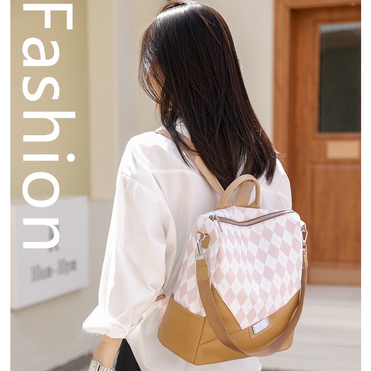 TAS RANSEL WANITA KULIT KREM HARAGI TA622C3 BACKPACK IMPORT GENDONG PUNGGUNG FASHION CEWEK KOREA SEKOLAH KULIAH KERJA REMAJA KEKINIAN MURAH PREMIUM BATAM