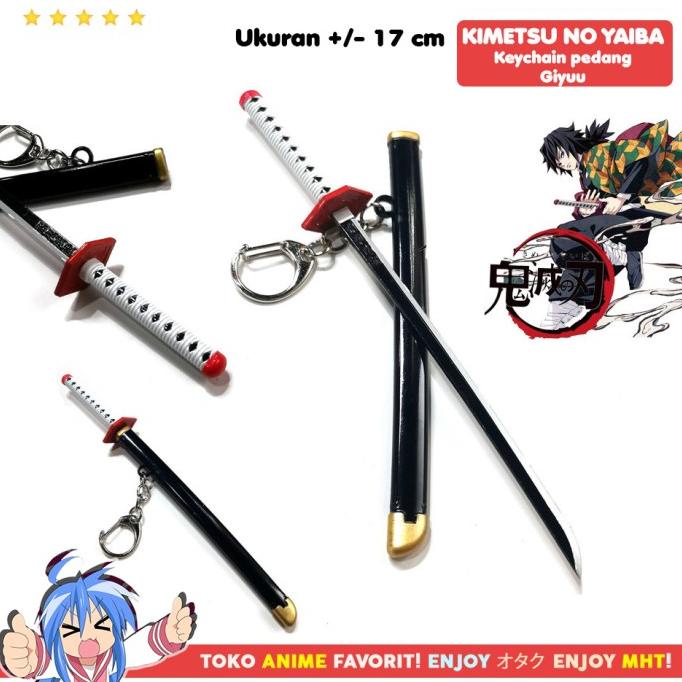 Gantungan Kunci Anime Kimetsu no Yaiba Pedang Giyu Tomioka Nichirin