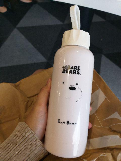 Miniso Tumblr Botol We Bare Bears 300ml