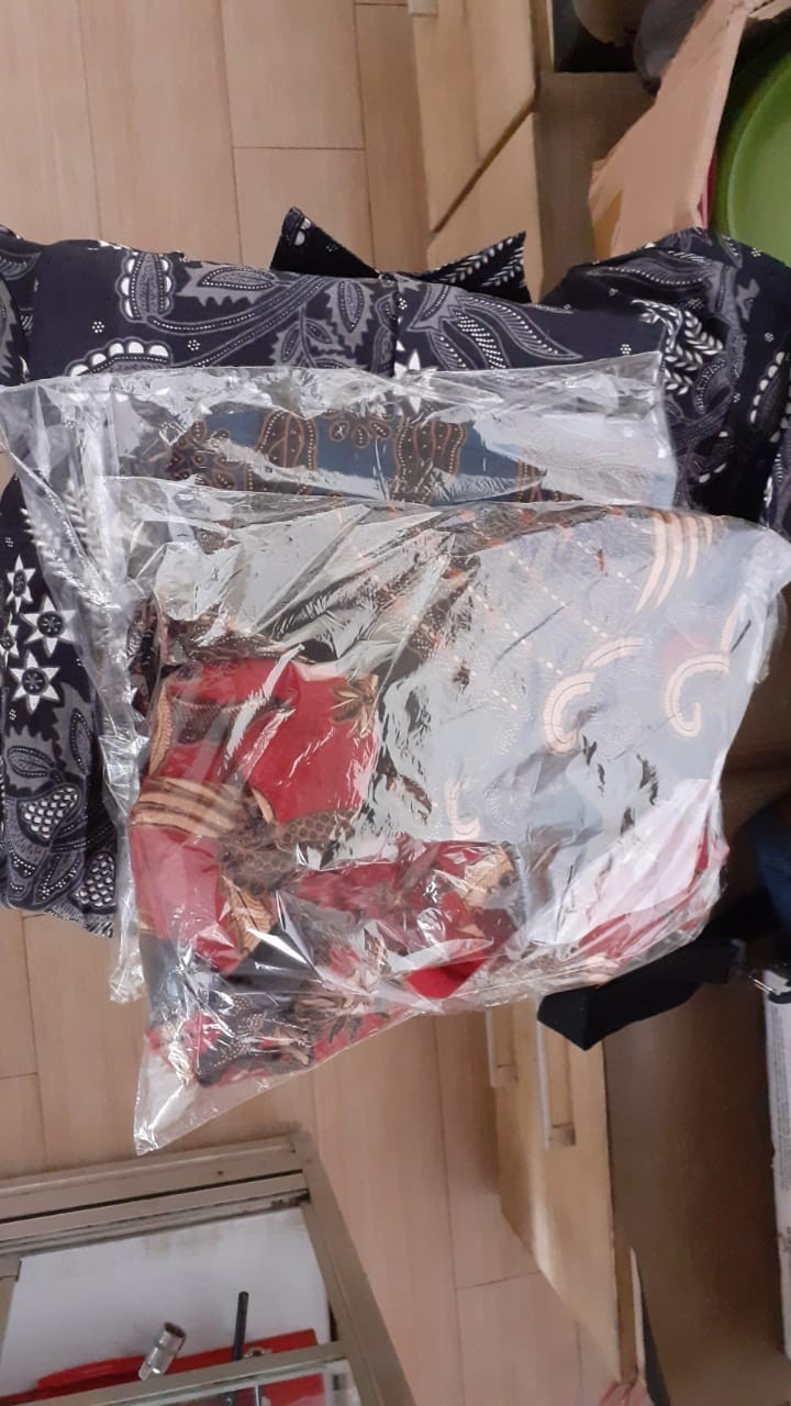 Kemeja Batik Pria Size  M L Xl Xxl Bswart Batik Hrb026 Kenongo Hem Panjang Padi