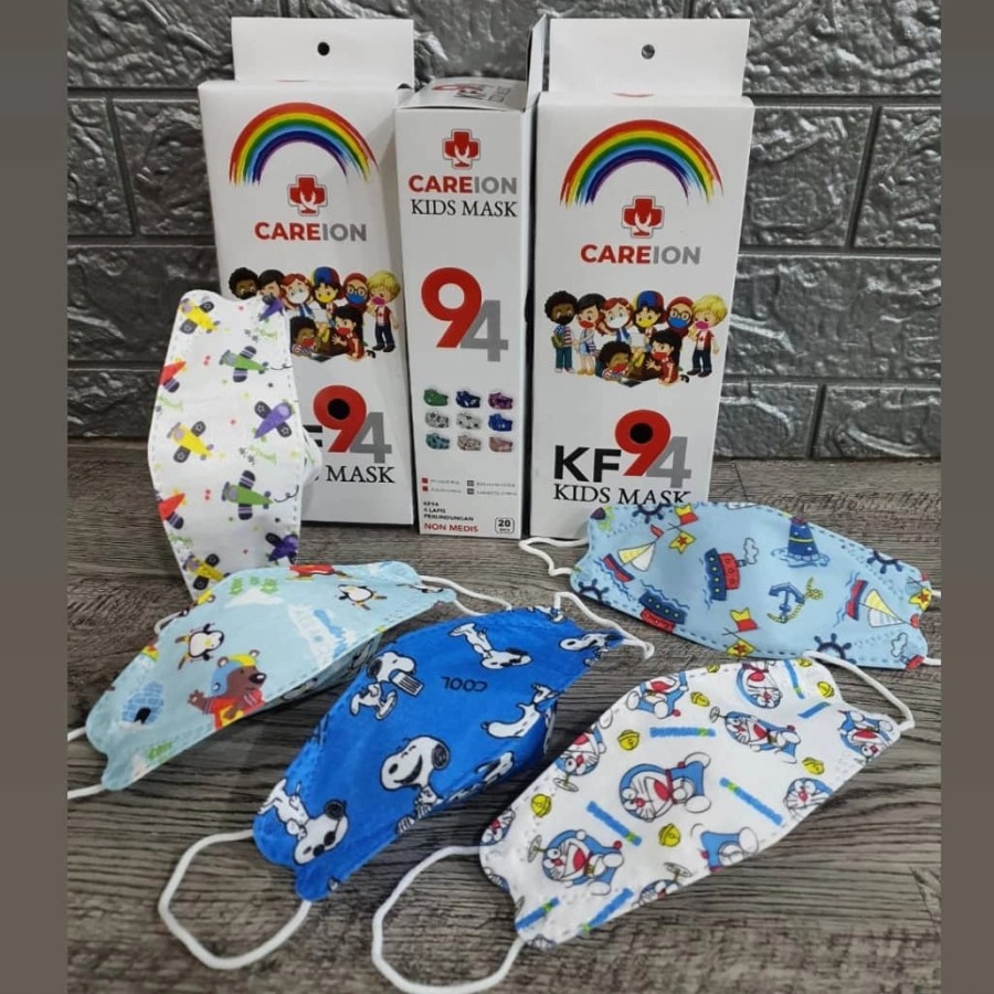 MASKER KF94 ANAK CAREION 1 BOX ISI 20 PCS KARAKTER LUCU BALITA