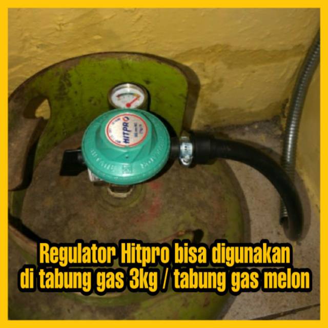 Regulator gas HITPRO Low Pressure dengan Meter Regulator Gas LPG (HLP-5A-GB)