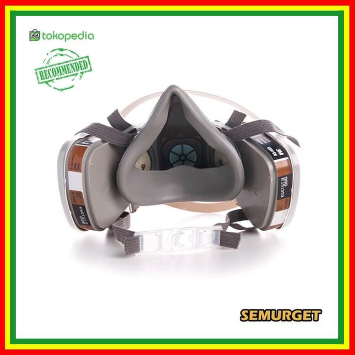 Masker Gas Respirator ~ 3M Masker Gas Respirator 6200 Abu Abu