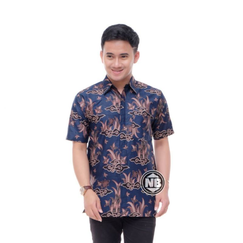 KEMEJA BATIK PRIA/BATIK PRIA/BATIK PRIA JUMBO/HEM BATIK PRIA JUMBO LENGAN PENDEK M L XL XXL 3XL 4XL 5XL 6XL 7XL 8XL 9XL 10XL