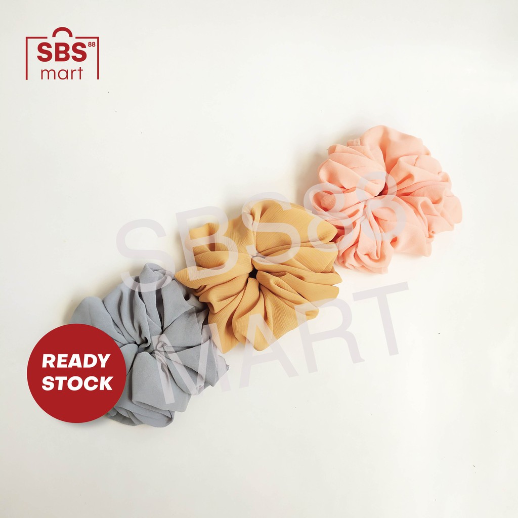 SCRUNCHIE HIJAB JUMBO - Ikat Rambut Cepol - Cepol Hijab BAHAN CERUTI PREMIUM LEMBUT