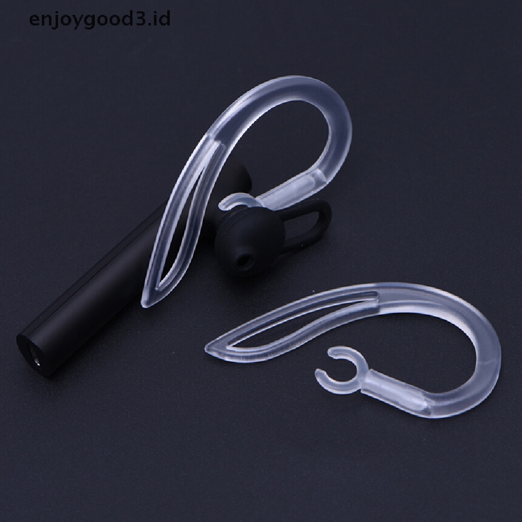 Klip Kait Earphone Bluetooth Bahan Silikon Transparan Ukuran 5 / 6 / 7 / 8 / 9 / 10mm