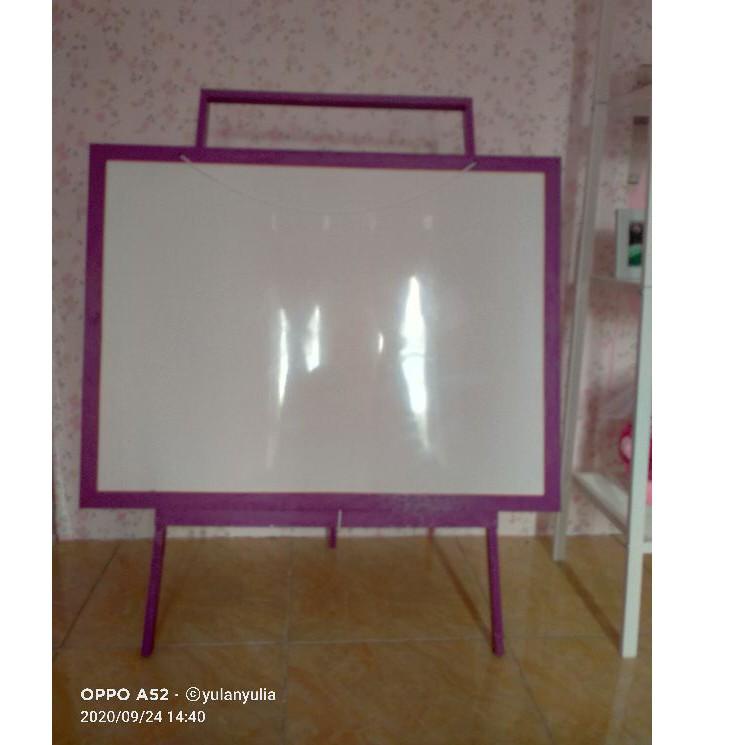 

[KODE PRODUK FW9F99047] Papan Tulis 60x80 / white board ukuran besar+ standing gratis spidol+ penghapus