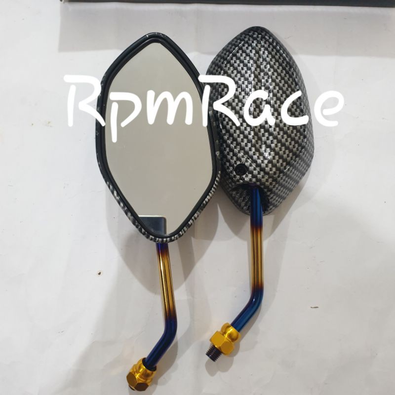 spion karbon beat twotone honda tangkai tanggung drat honda universal motor honda