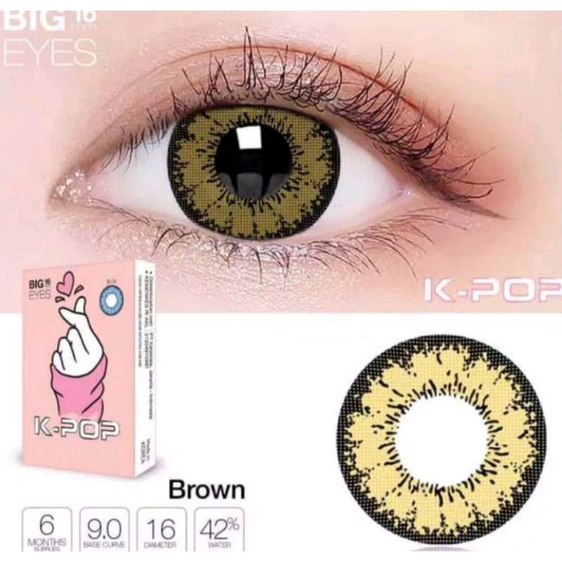 SOFTLENS X2 KPOP WARNA BROWN DIAMETER 16MM FREE LENSCASE