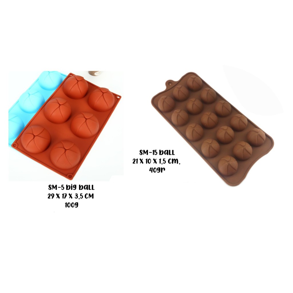 cetakan silicon ball BOLA MOTIF  bulat mold choco bomb molding coklat jelly