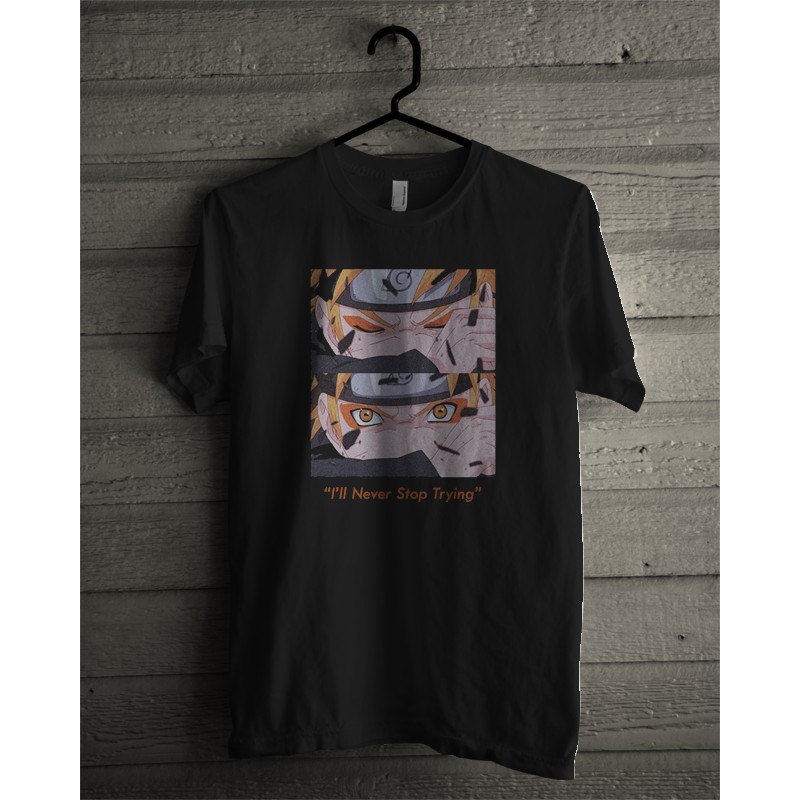 KAOS DISTRO PRIA BAJU DISTRO PRIA MURAH BAJU LAKI LAKI KAOS PRIA BRANDED ANIME NARUTO HITAM