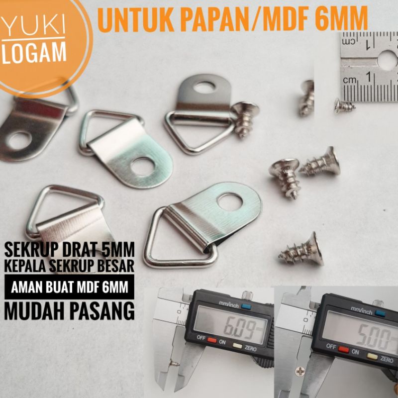 100 set gantungan+ sekrup,pigura poster hiasan dinding cantolan
