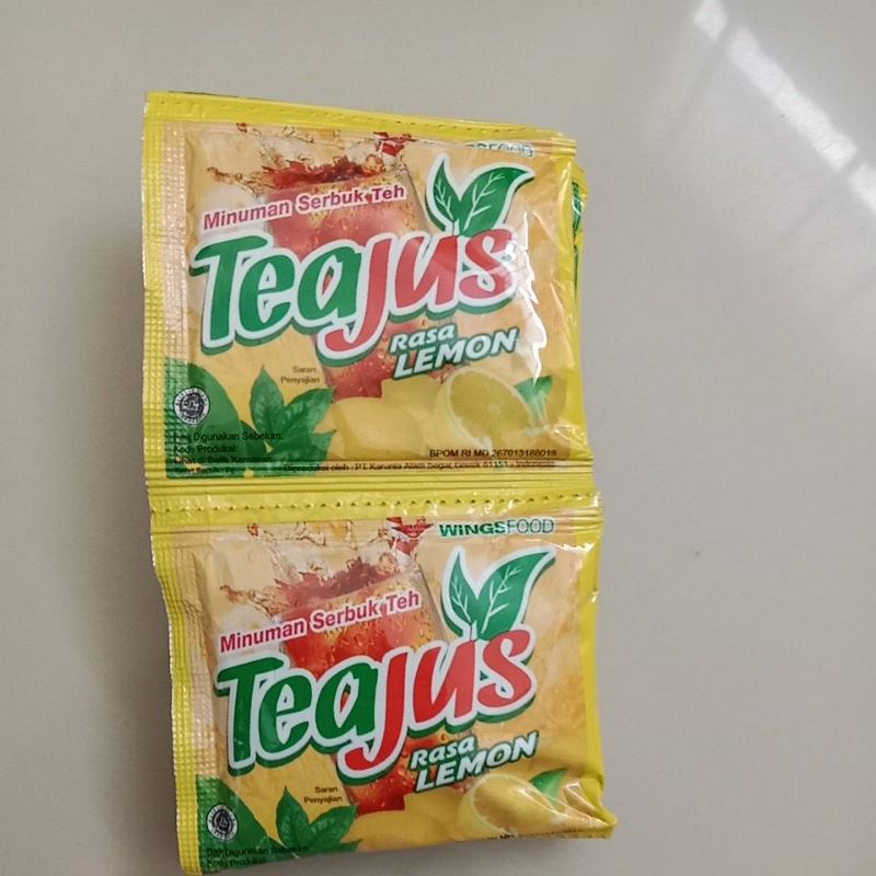 

Teajus rasa lemon 1 renceng isi 10