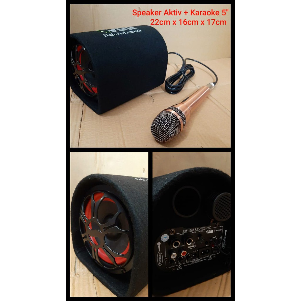 Speaker aktif 5" + Karaoke VDR BASSTUBE 4100 BT