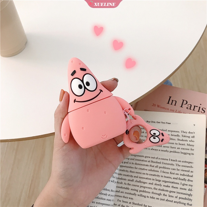 Casing Soft Case Silikon Motif Kartun SpongeBob SquarePants Patrick Star Untuk AirPods 1 / 2 / 3 Pro