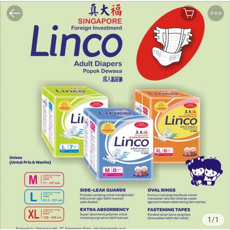 Linco popok Dewasa M 8