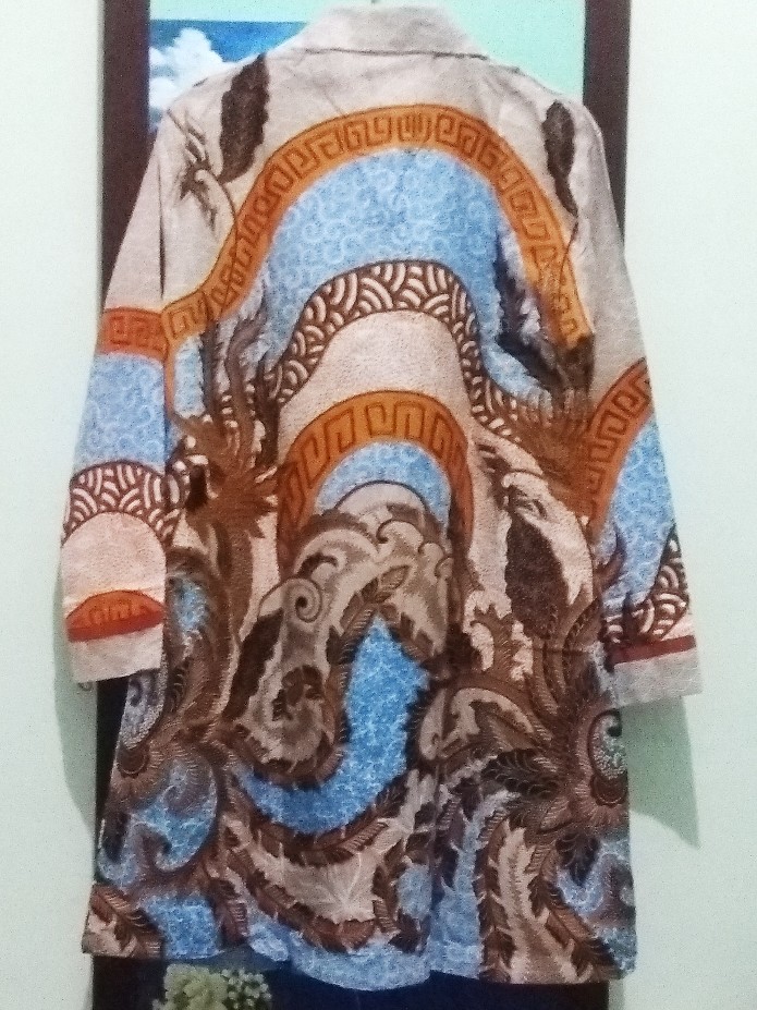 Tunik Batik Premium Zipper Busui Friendly Merak Kuning