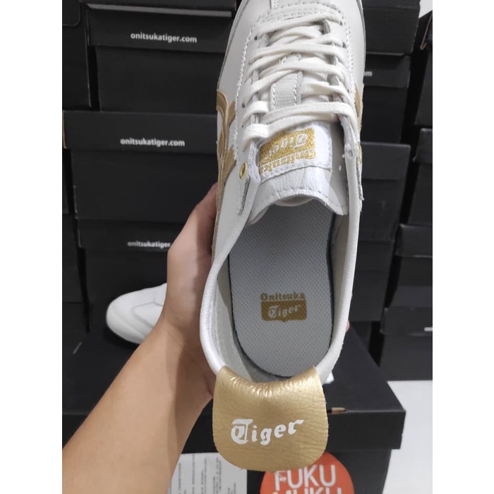 Sepatu Onitsuka Mexico 66 White Gold Leather BNIB