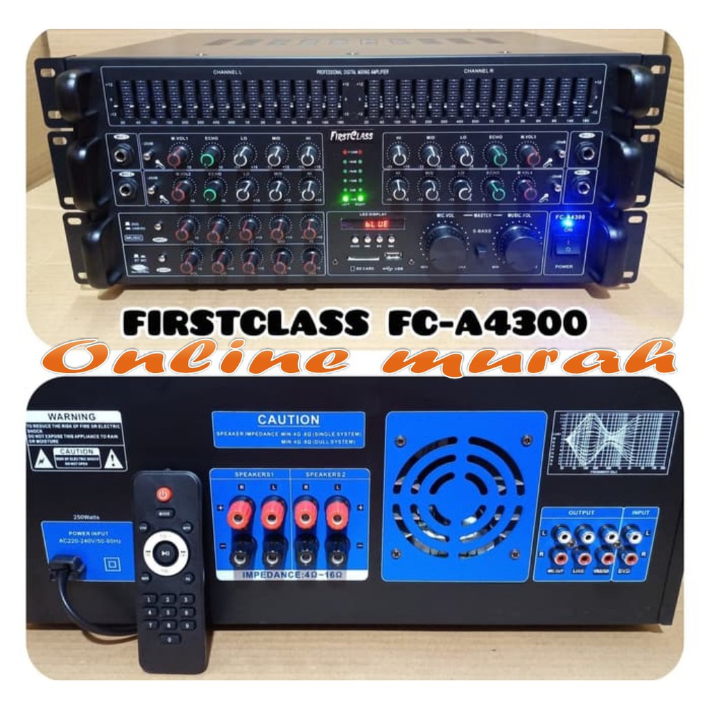 AMPLI fca4300 FIRSTCLASS FC A4300 PROFESIONAL AUDIO AMPLIFIER