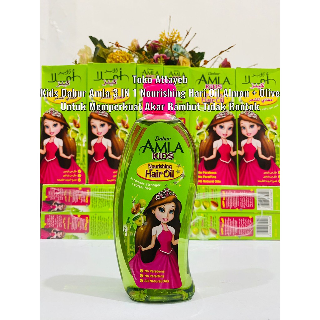 Dabur Amla Kids Nourishing Hari Oil 3 IN 1 Amla + Almon + Olive Untuk Memperkuat Akar Rambut Tidak Rontok-2