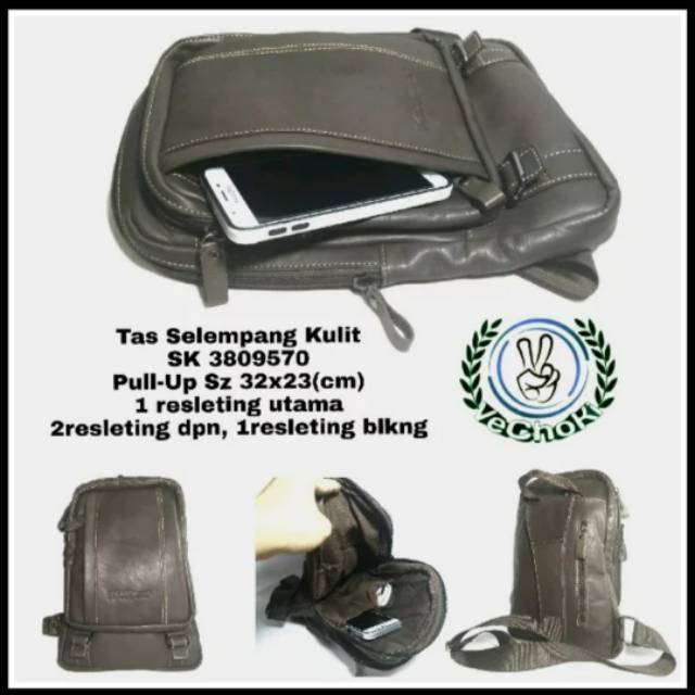 Tas Pria Slempang Kulit sapi asli - Tas Selempang Kickers