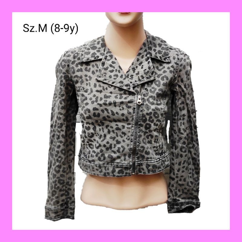 Gap kids leopard jaket anak perempuan M (8-9 thn)