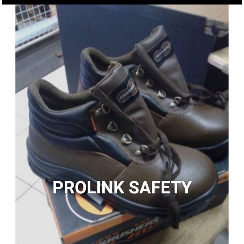 ORIGINAL SEPATU SAFETY KRUSHER FLORIDA HITAM DAN COKLAT BARU