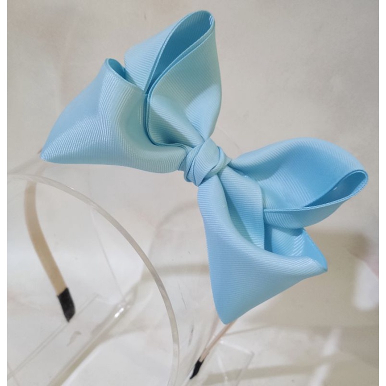Bando pita biru/ jepit rambut pita biru/ bandana bayi pita biru/ pita biru/ bando biru/ bandana biru