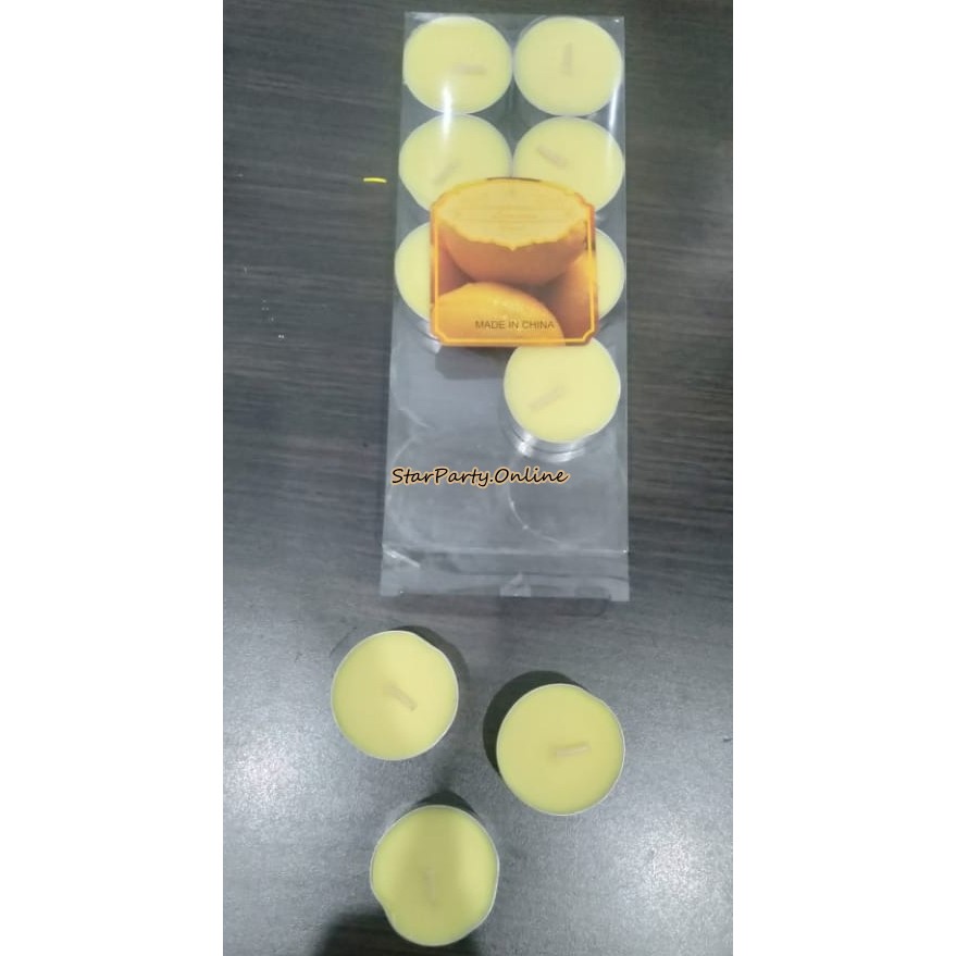 Tea Candle Besar Kecil 10 pcs /Lilin Aroma Terapi/ Lilin warna