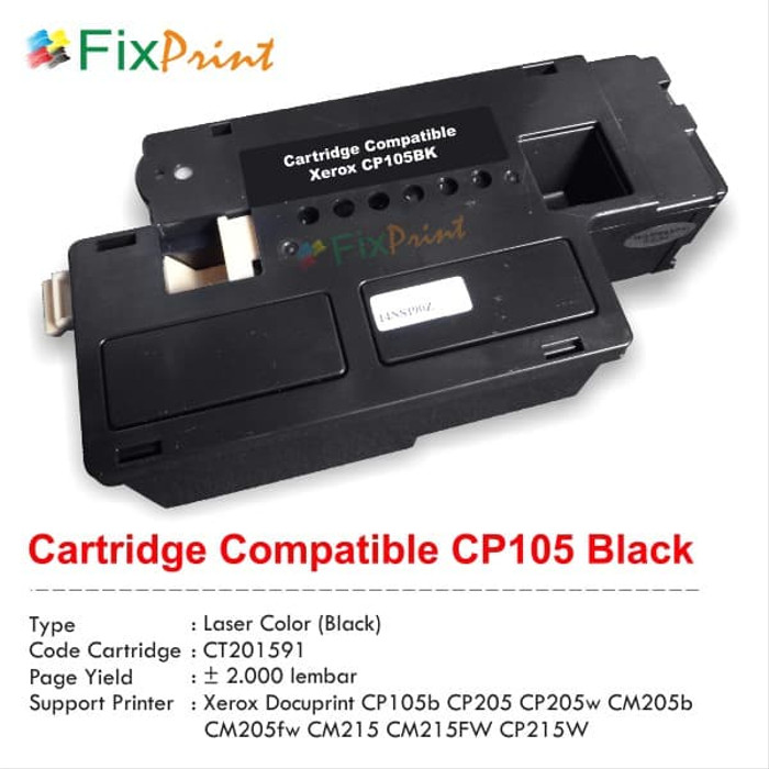 Cartridge Toner Compatible CP105 CM205 Printer Xerox CM215FW CP215W FPTS1848